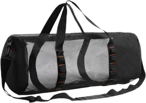 Mesh Duffle Bag, Travel Bag, Breathable Tote, Duffle Bag for Water Sports, Beach Activities, Swimming, Snorkeling, Black