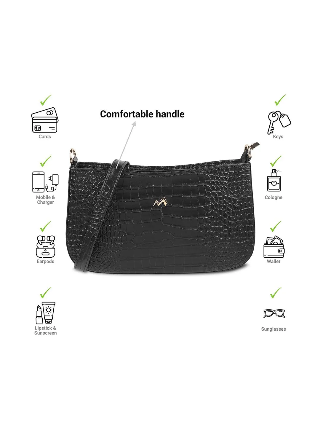 Metro Animal Textured Swagger Handheld Bag