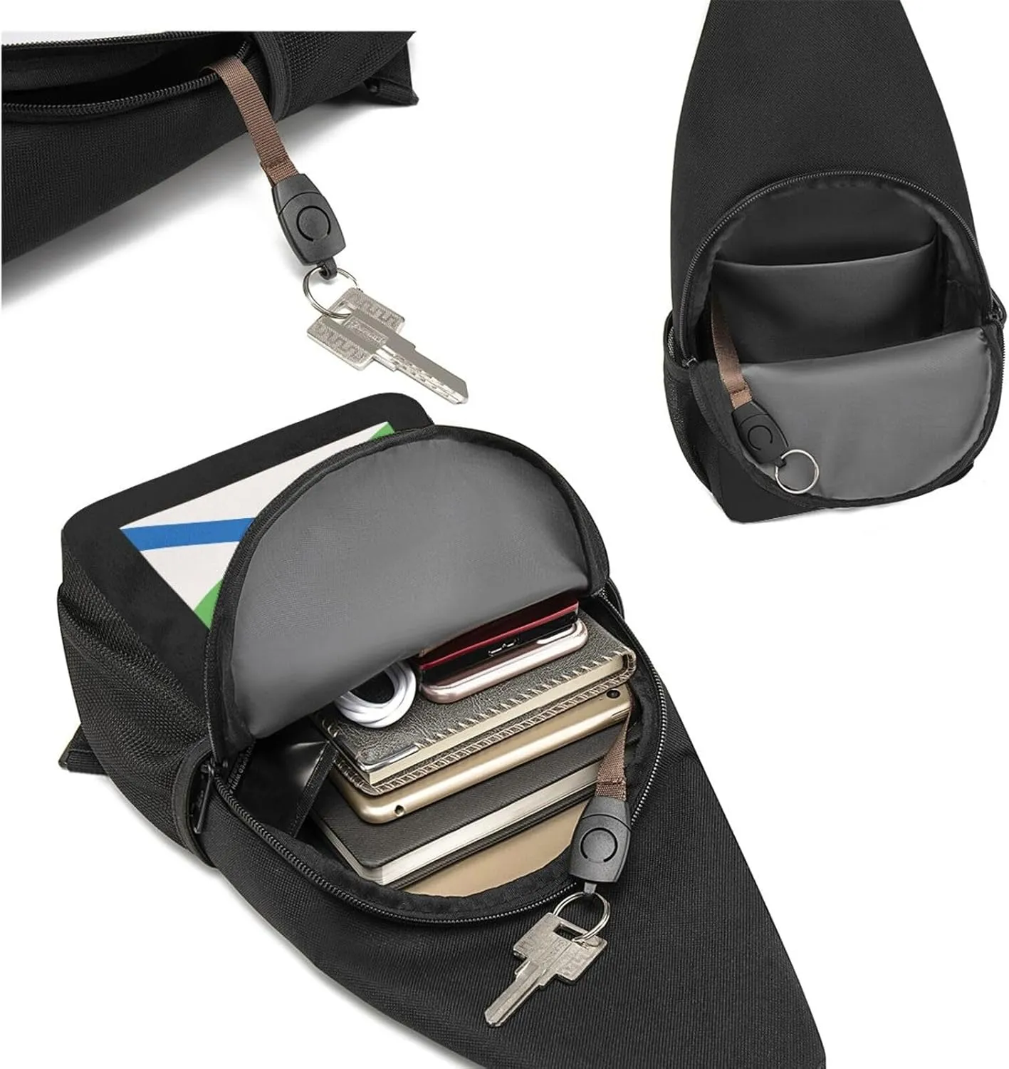Miami-Dade County Florida Unisex Chest Bag Lightweight Crossbody Shoulder Bag Travel Pocket