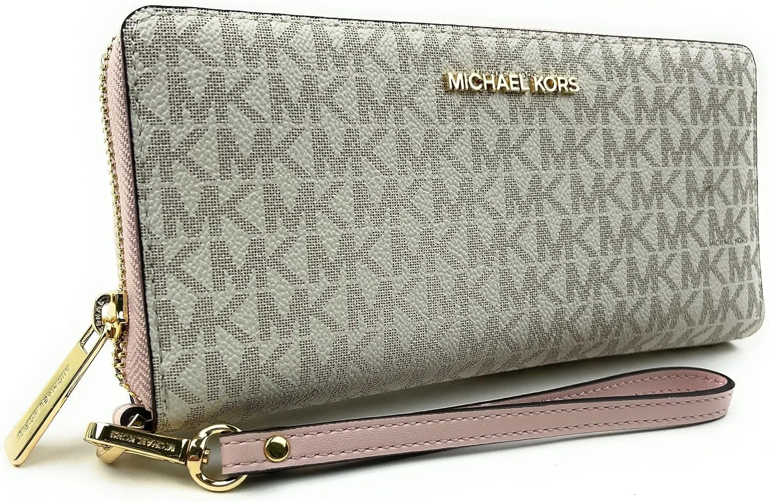 Michael Kors MICHAEL Michael Kors Jet Set Travel Continental Wallet Wristlet (Powder Blush Multi)