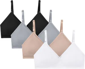 MIK-QUE Girls Seamless Training Bras Adjustable Straps Sports Bras 8-10,10-12,12-14