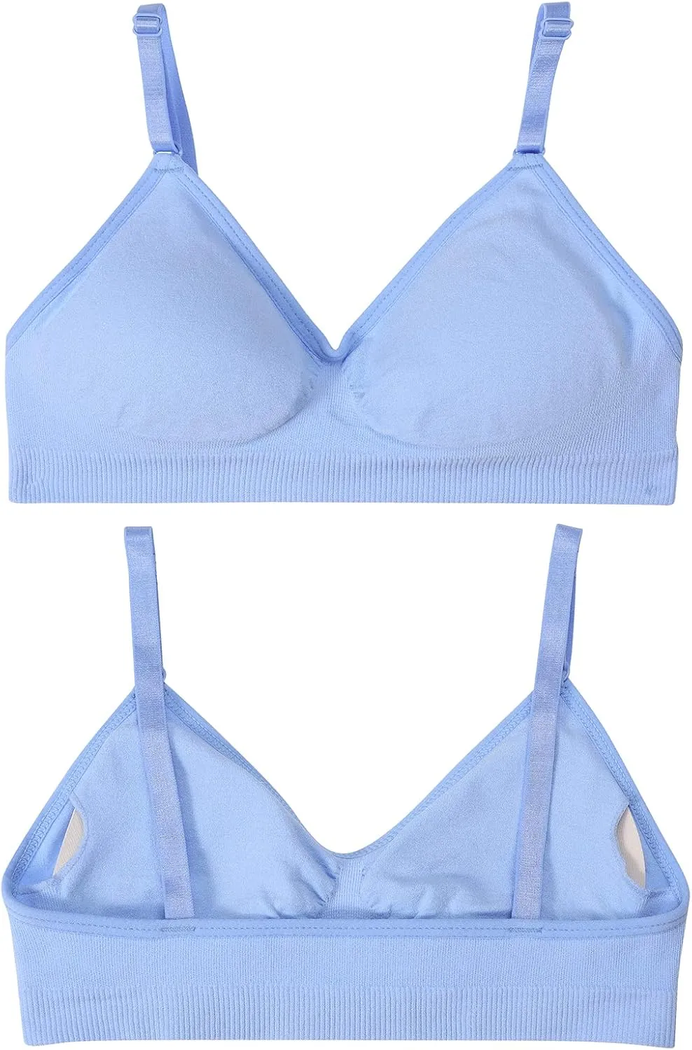 MIK-QUE Girls Seamless Training Bras Adjustable Straps Sports Bras 8-10,10-12,12-14