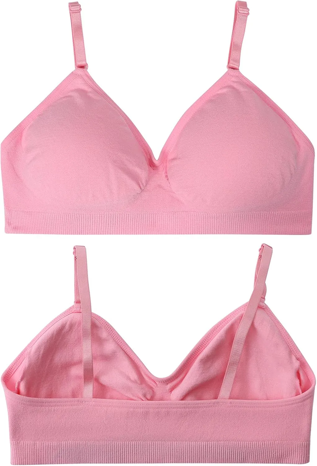 MIK-QUE Girls Seamless Training Bras Adjustable Straps Sports Bras 8-10,10-12,12-14