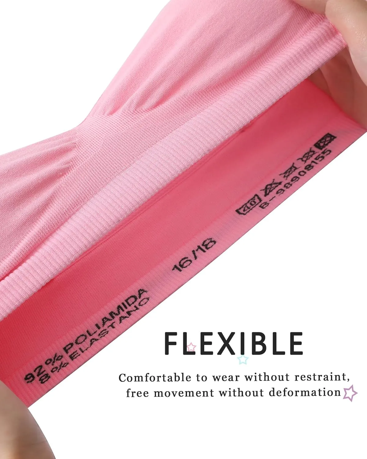 MIK-QUE Girls Seamless Training Bras Adjustable Straps Sports Bras 8-10,10-12,12-14