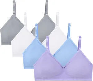 MIK-QUE Girls Seamless Training Bras Adjustable Straps Sports Bras 8-10,10-12,12-14