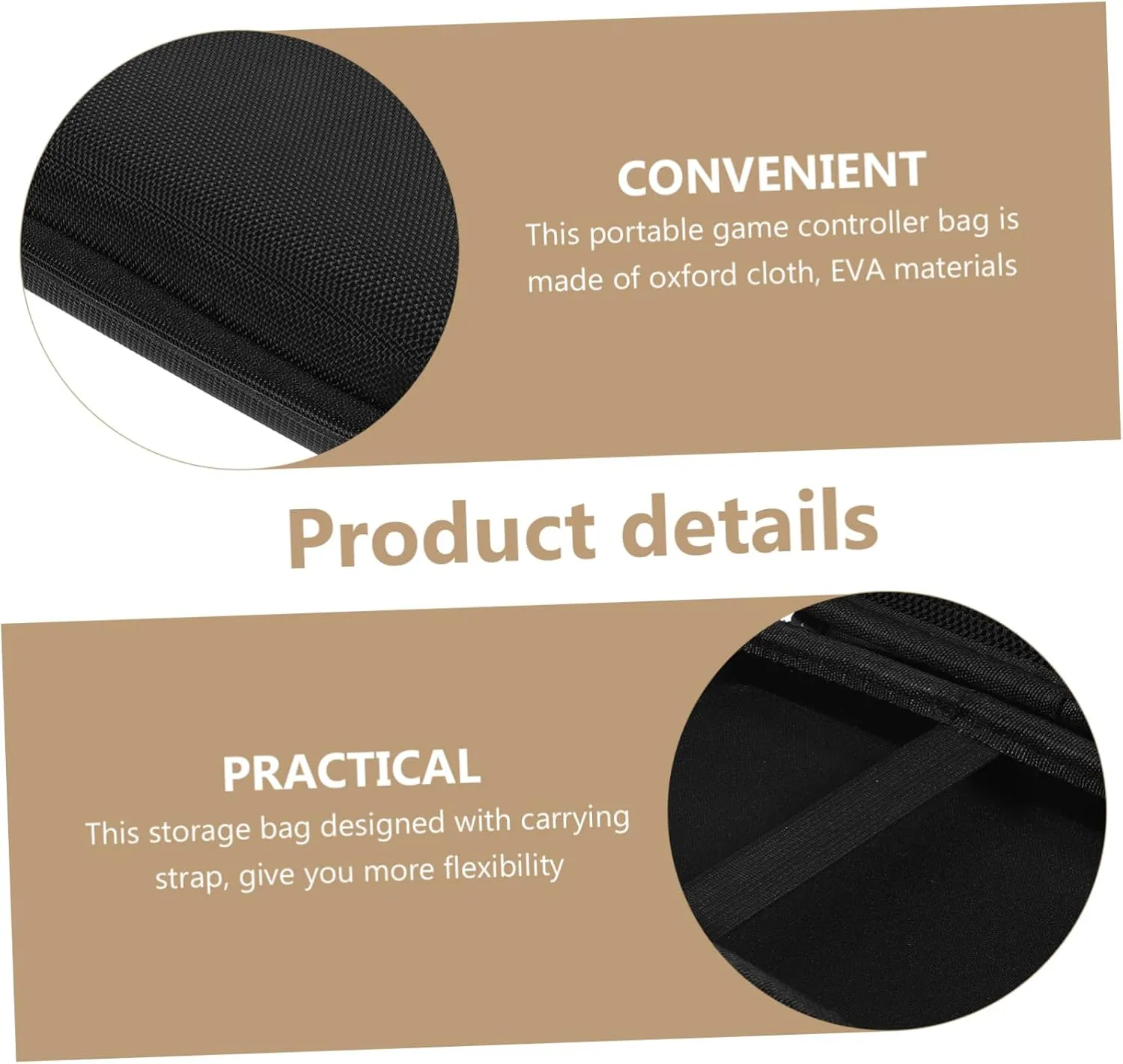 Mikikit Portable Carrying Case for Game Controller Stylish Travel Organizer Bag Durable Storage Pouch for Gaming Accessories Easy to Carry Design