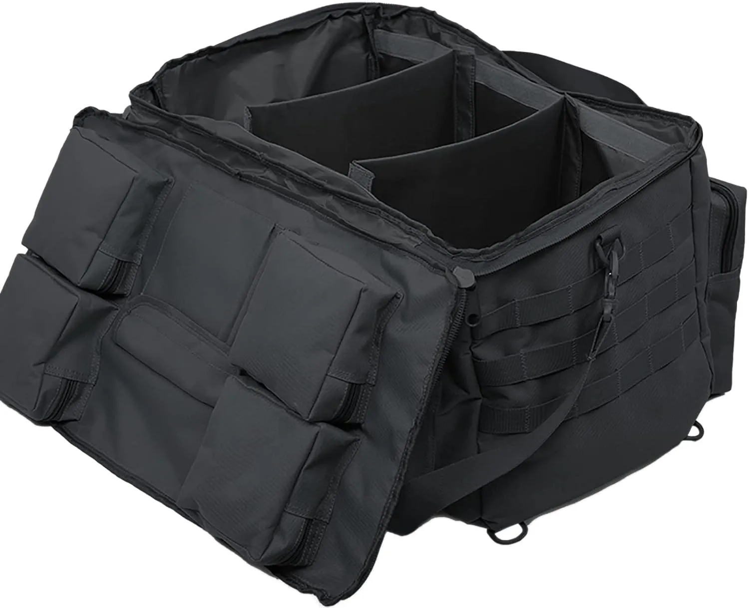 Military Duffel Bag for Men Travel Sports Gym Bag Backpack 50L Large Capacity Multi-Functional Assault Pack (Black)