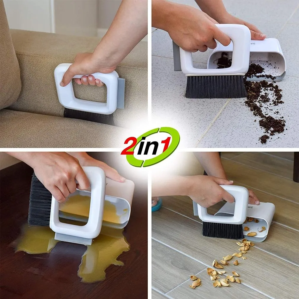 Mini Dustpan and Squeegee Small Hand Broom Counter Brush Cleaning Set