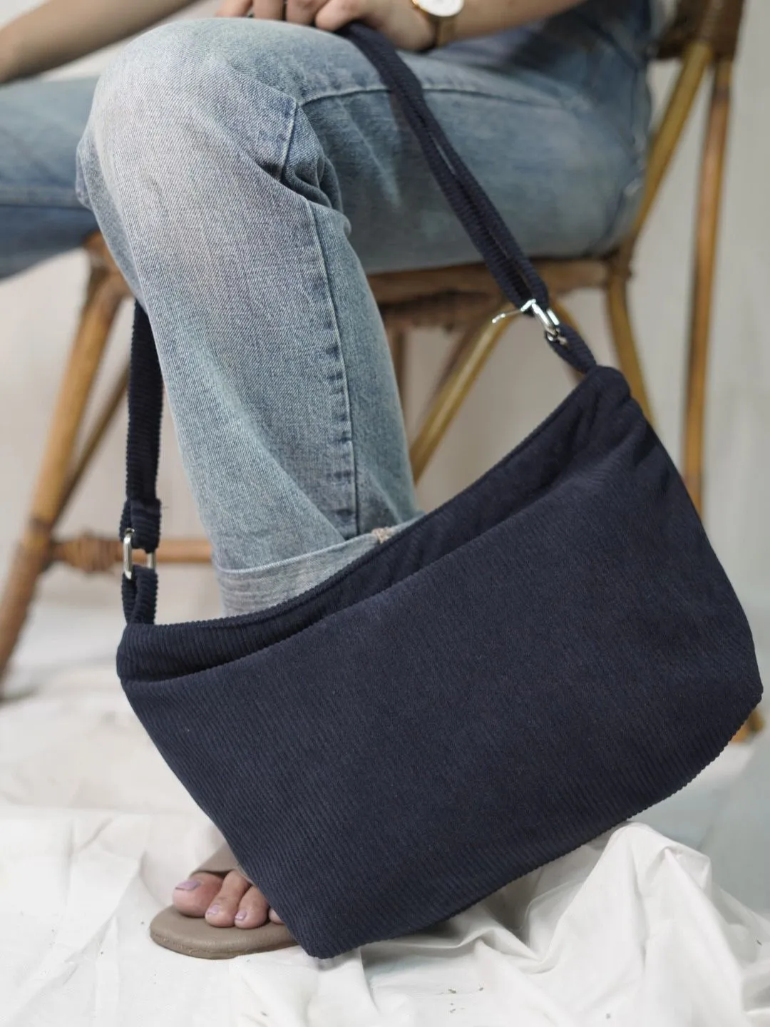 Minimalist Corduroy Sling Bag