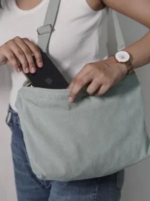 Minimalist Corduroy Sling Bag
