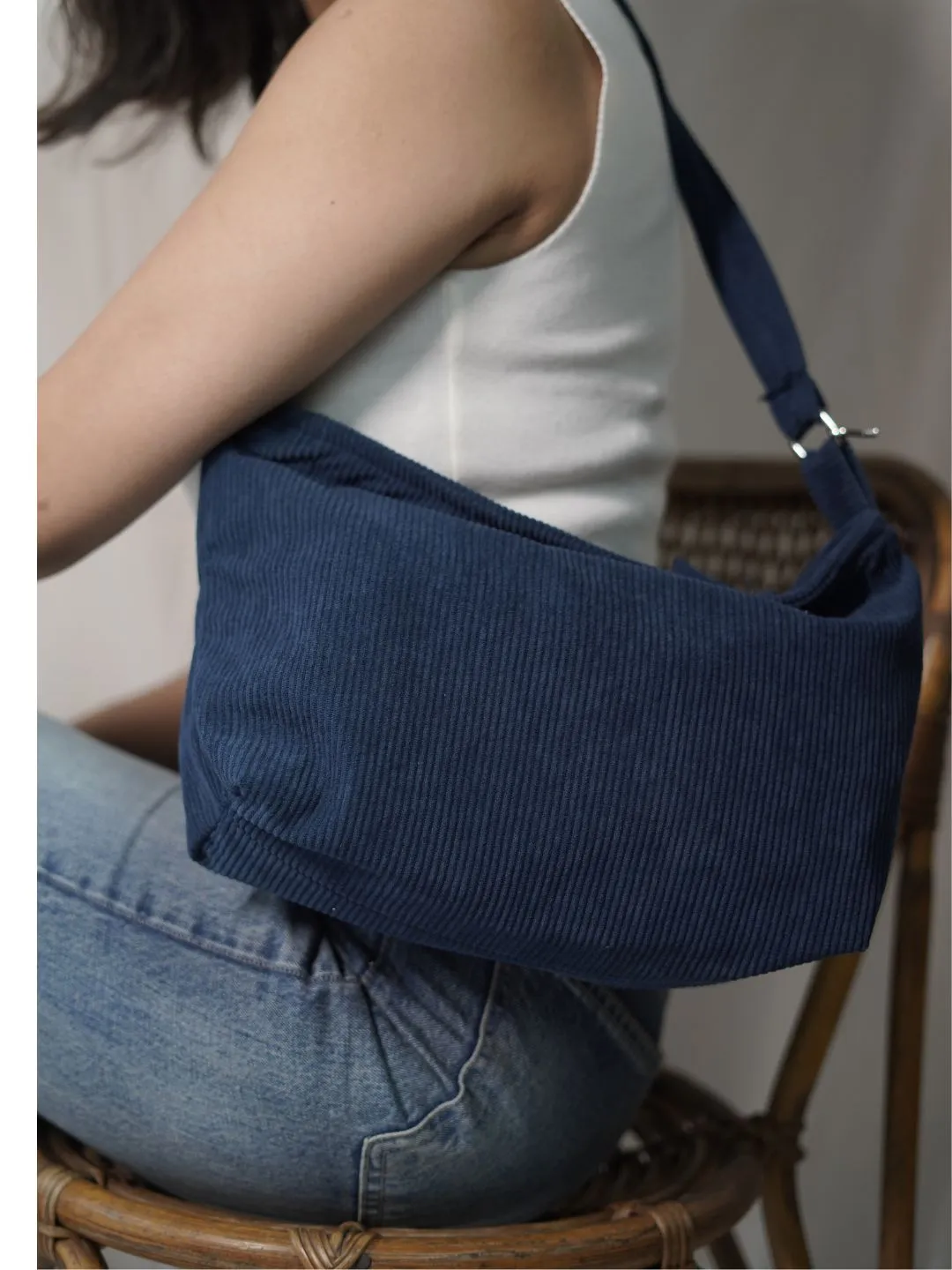 Minimalist Corduroy Sling Bag