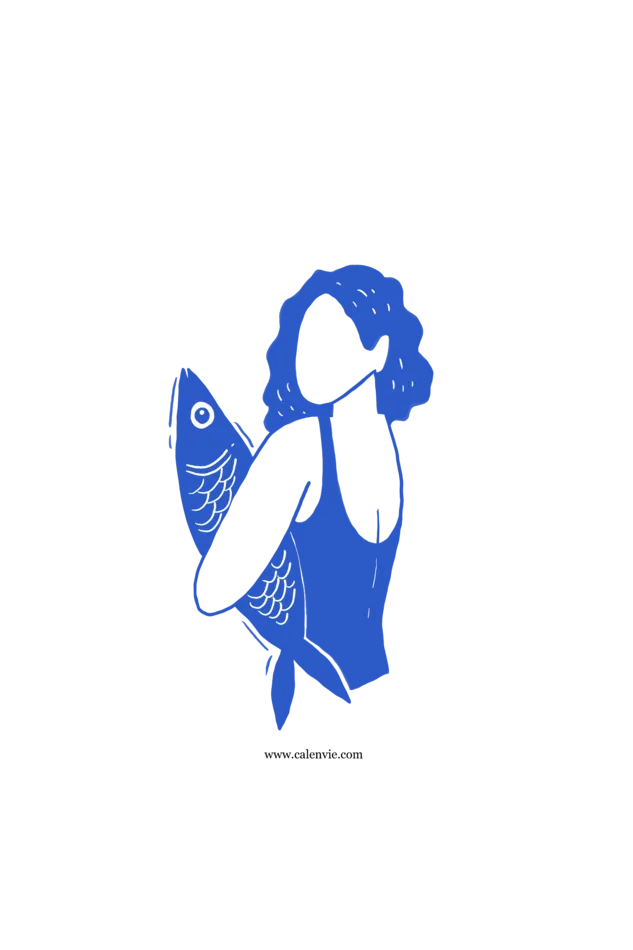 Minimalist Marine Fish Minimal Tote Bag with Zipper