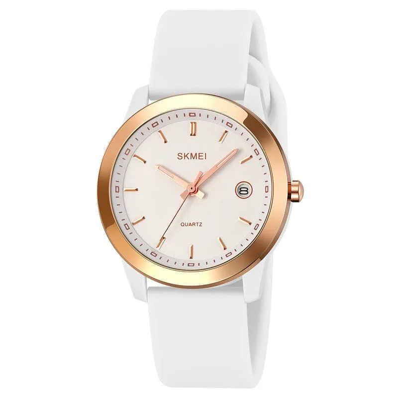 Minimalist Silicone Strap Student Watch for Girls