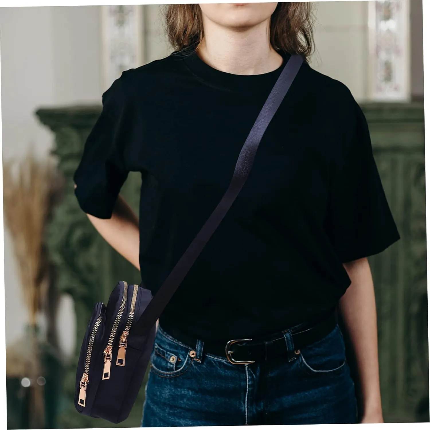 Mobile Phone Bag Women's Nylon Crossbody Shoulder Bag Purple Leisure Bag Pocketbooks for Women Crossbody