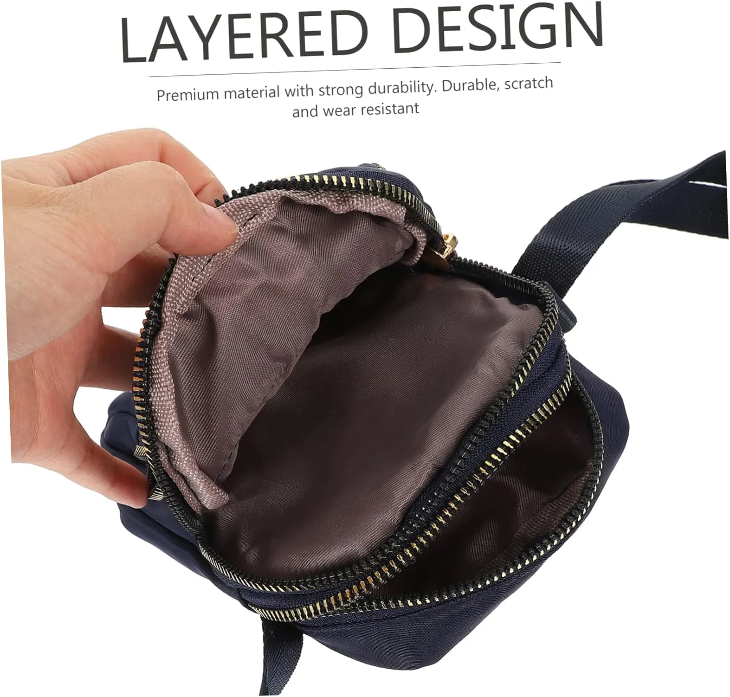 Mobile Phone Bag Women's Nylon Crossbody Shoulder Bag Purple Leisure Bag Pocketbooks for Women Crossbody