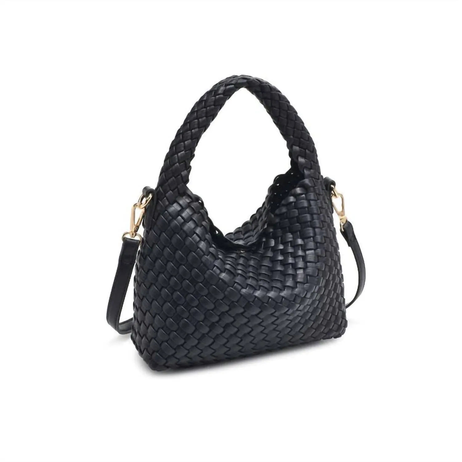 Moda Luxe - Woven Vegan Leather Shoulder Bag