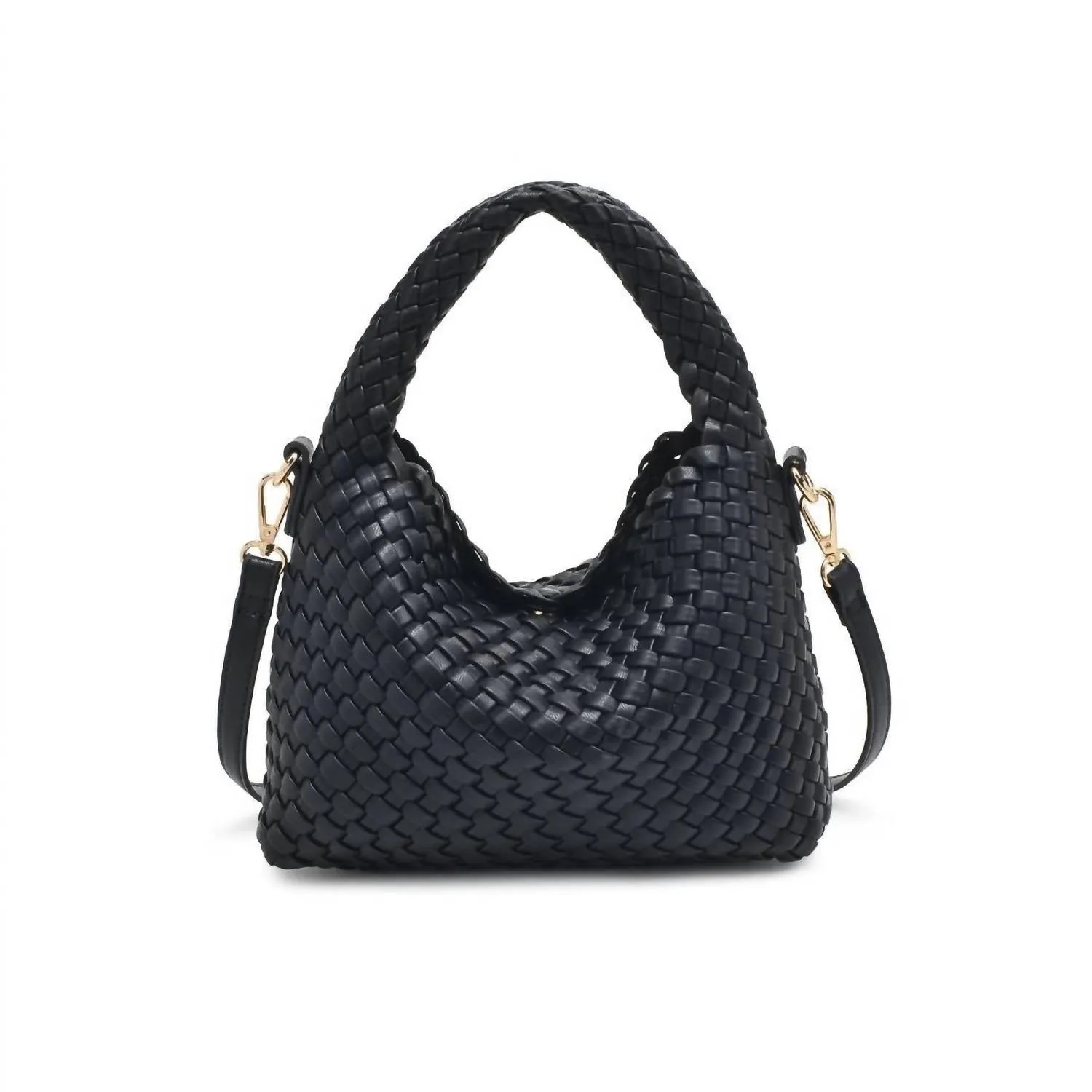Moda Luxe - Woven Vegan Leather Shoulder Bag