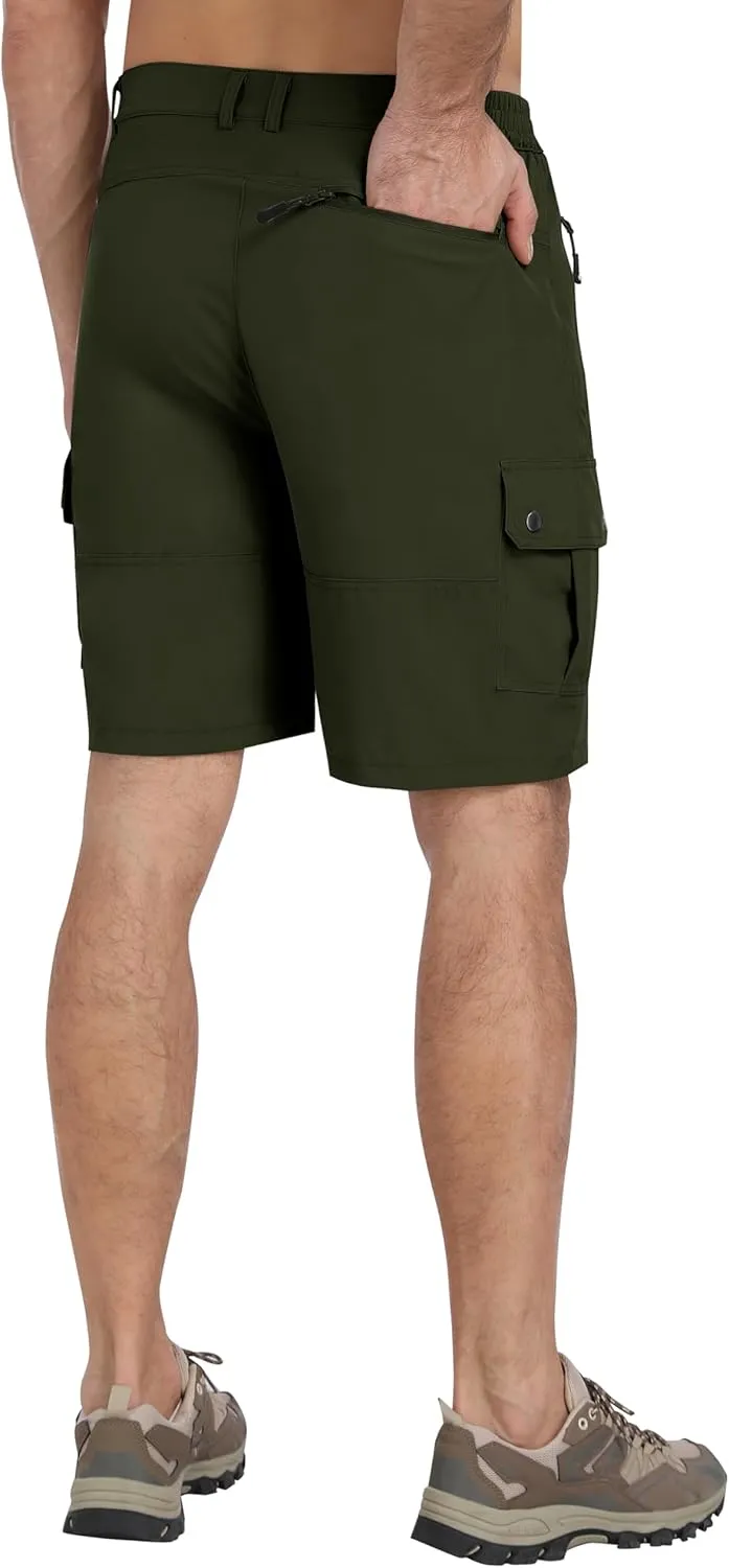 MoFiz Men's Qucik Dry Hiking Cargo Shorts 8"/9" Lightweight Outdoor Men's Stretch Golf Casual Shorts with 5 Pockets