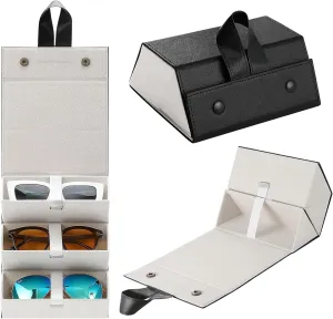 MoKo Sunglasses Organizer, Travel Glasses Case Storage Portable Sunglasses Storage Case for Women Men