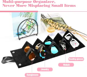 MoKo Sunglasses Organizer, Travel Glasses Case Storage Portable Sunglasses Storage Case for Women Men