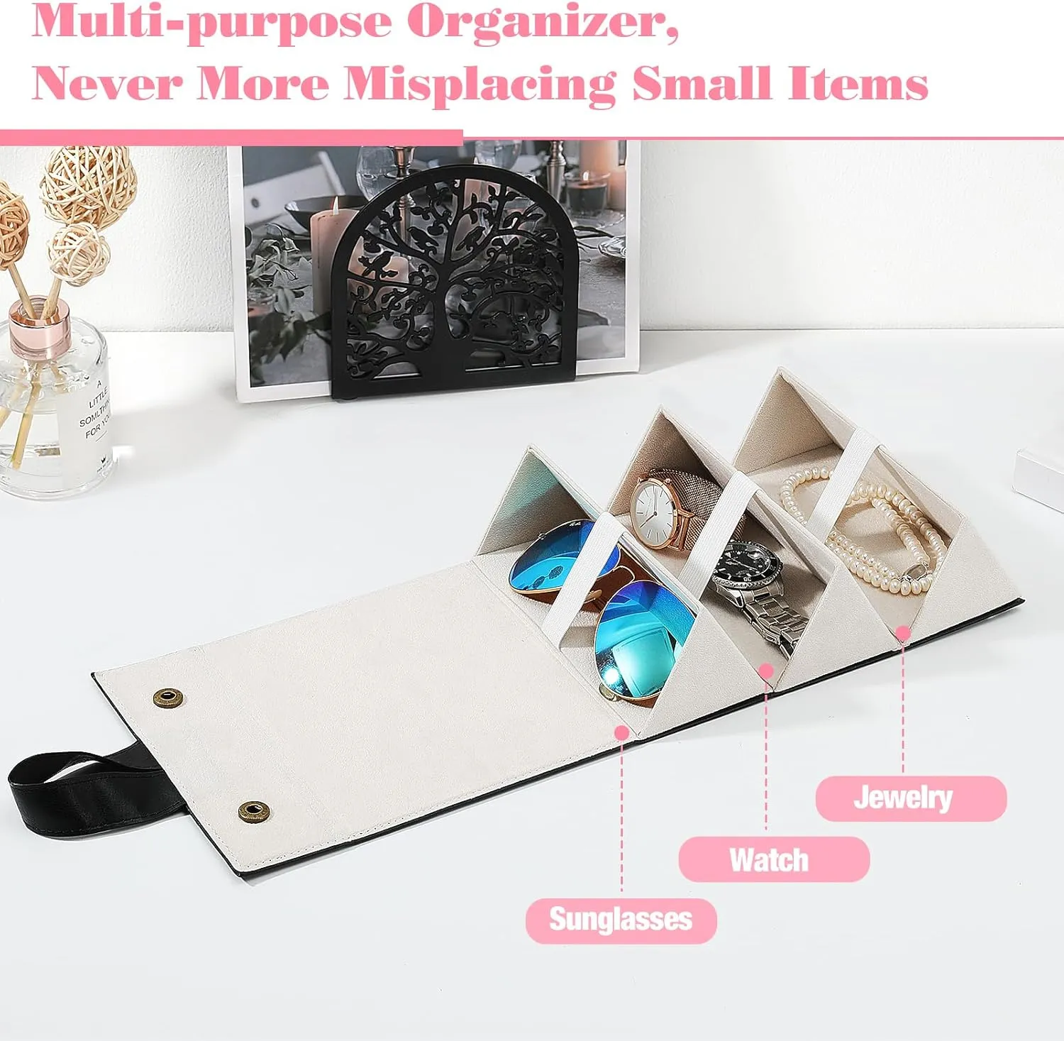 MoKo Sunglasses Organizer, Travel Glasses Case Storage Portable Sunglasses Storage Case for Women Men