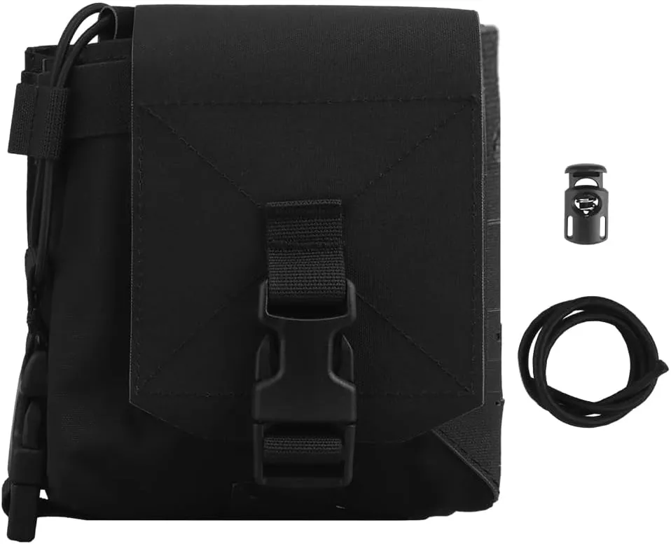 Molle Large Multifunctional Sub Pouch, Tactical 5.56 Magazine Pouch Radio Storage Bag 2 in 1 for Duty Belt Vest