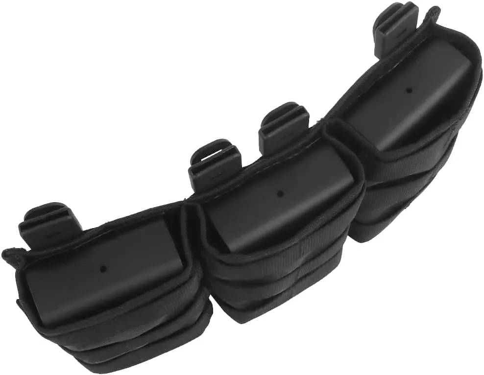 MOLLE Triple 7.62mm Magazine Pouch, Mag Carrier Holder Pocket Storage for Tactical