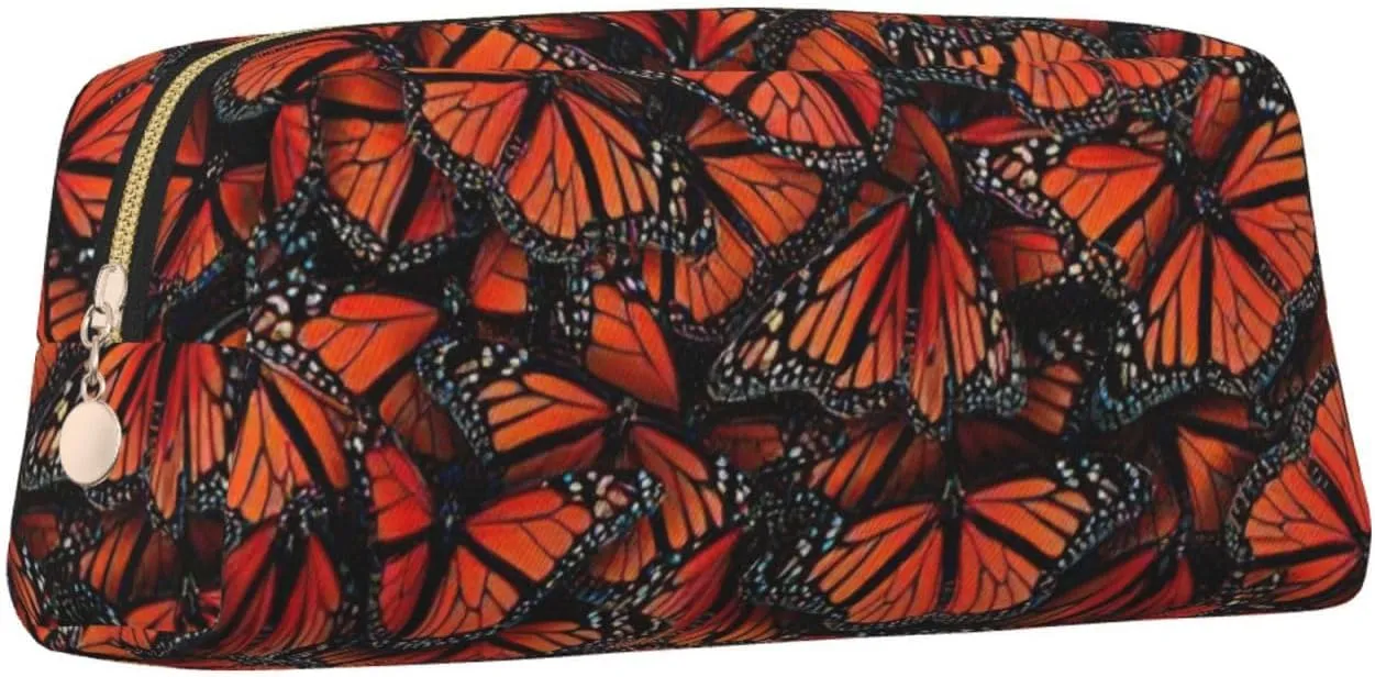 Monarch butterflies Print Versatile Storage Pouch Makeup Bag Travel Office Small Items Organizer Bag