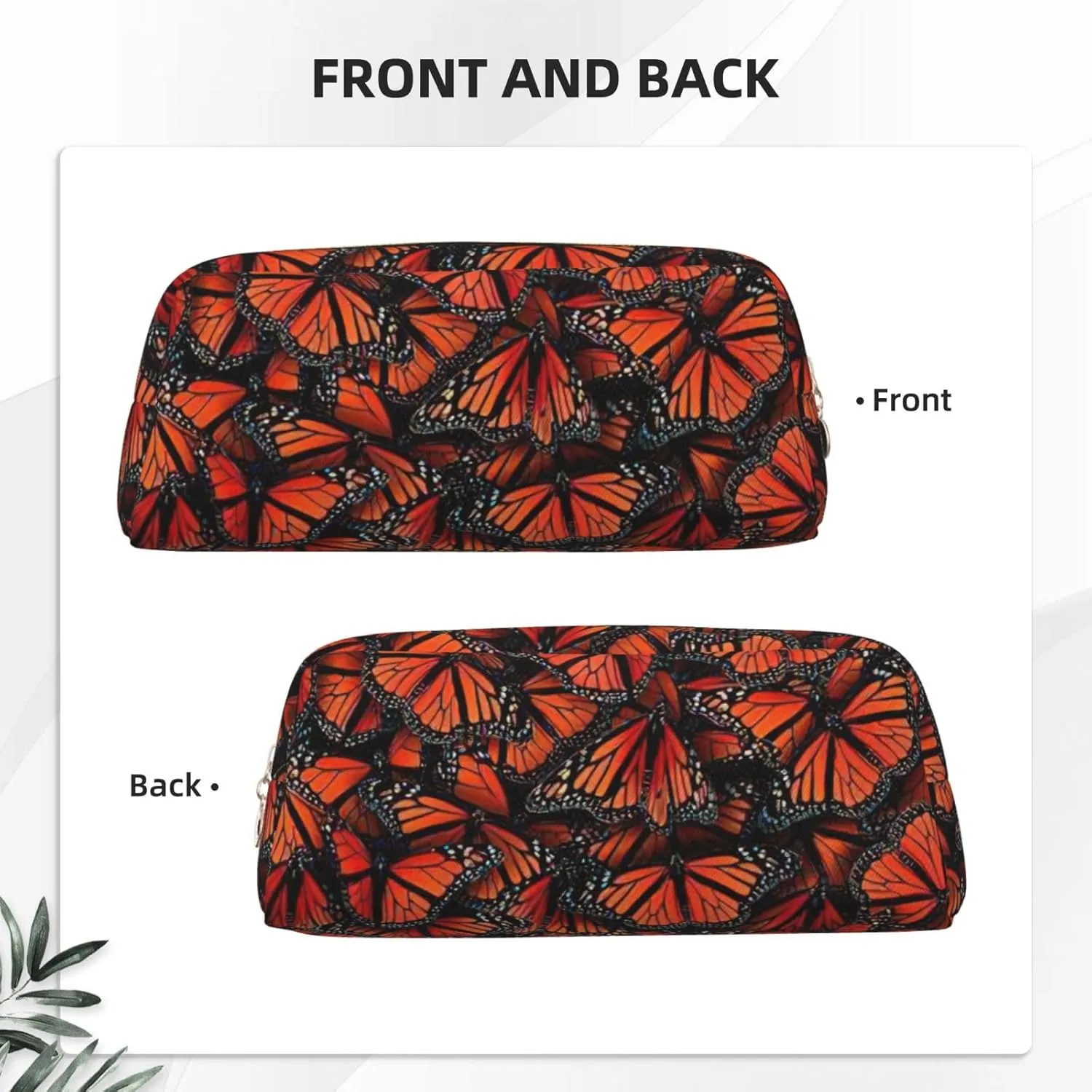 Monarch butterflies Print Versatile Storage Pouch Makeup Bag Travel Office Small Items Organizer Bag