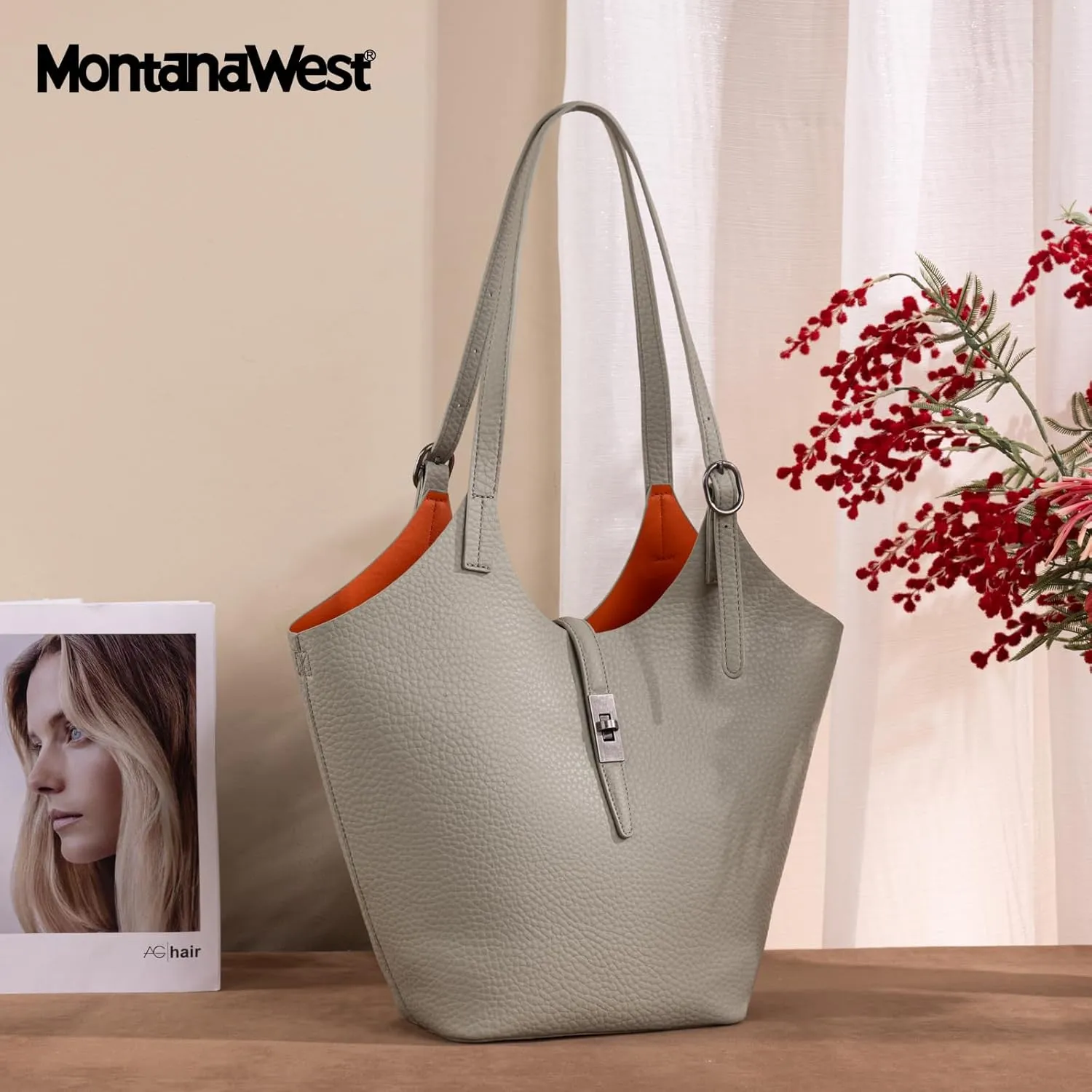 Montana West Hobo Bags for Women Designer Soft PU Leather Shoulder Bag with Detachable Pouch