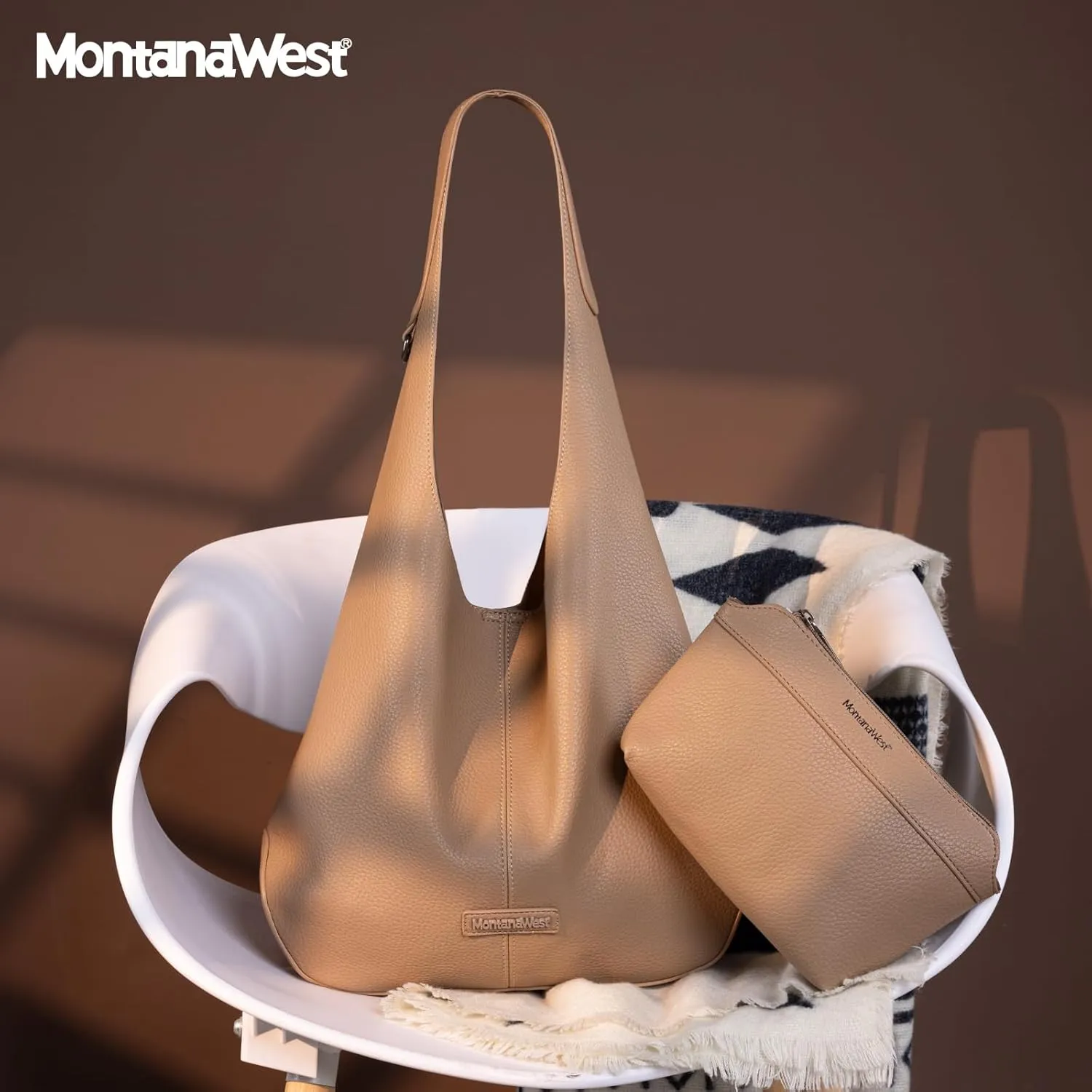 Montana West Hobo Bags Purse for Women Ultra Soft Foldable Shoulder Slouchy Handbags with Cosmetic bag