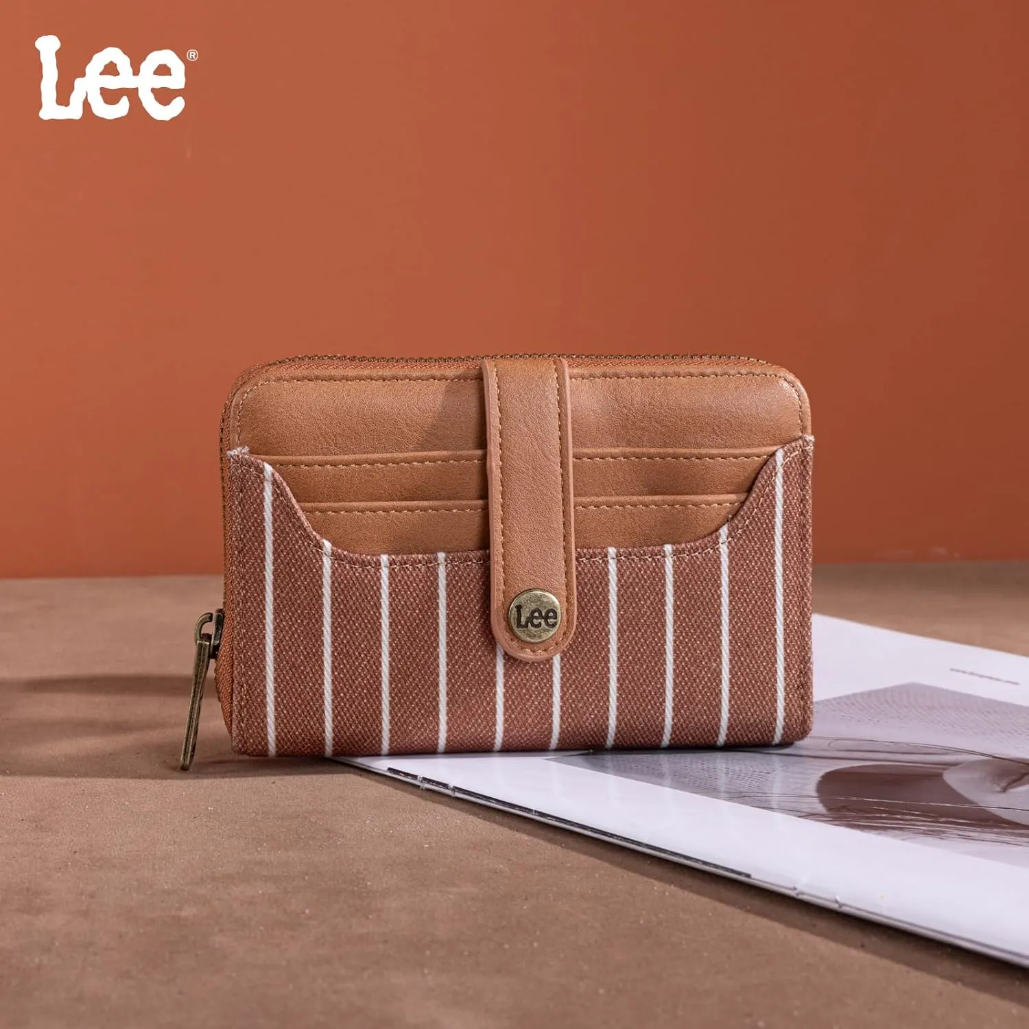 Montana West x Lee Credit Card Holder Wallet for Women Small Credit Card Case with RFID Blocking Zipper Coin Pouch Compact & Easy to Carry