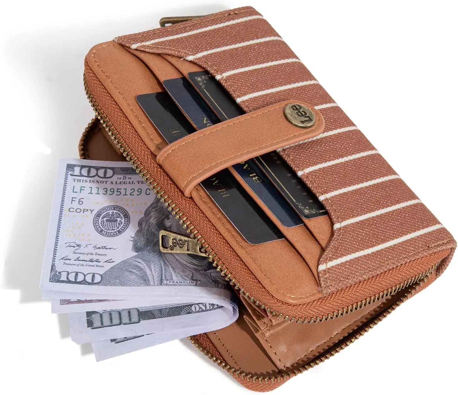 Montana West x Lee Credit Card Holder Wallet for Women Small Credit Card Case with RFID Blocking Zipper Coin Pouch Compact & Easy to Carry