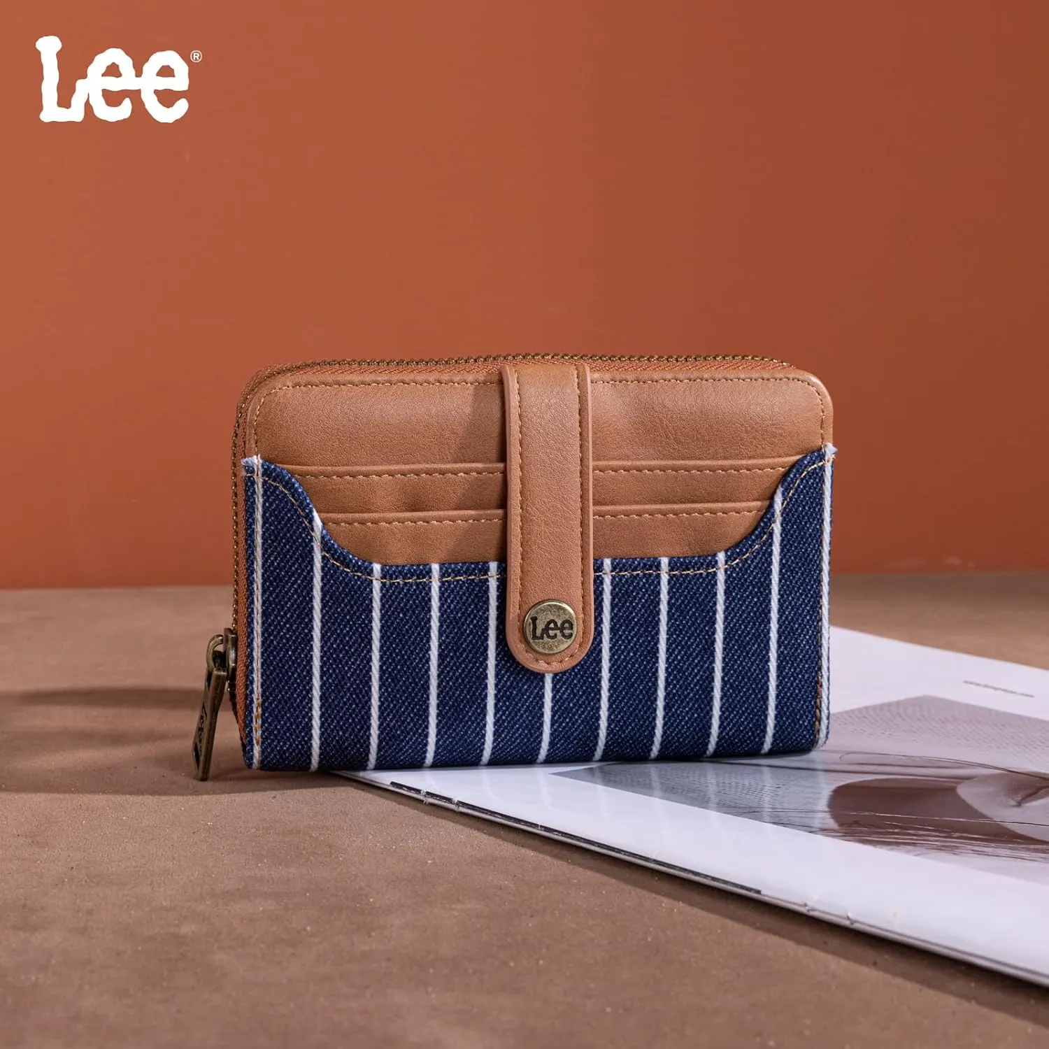 Montana West x Lee Credit Card Holder Wallet for Women Small Credit Card Case with RFID Blocking Zipper Coin Pouch Compact & Easy to Carry