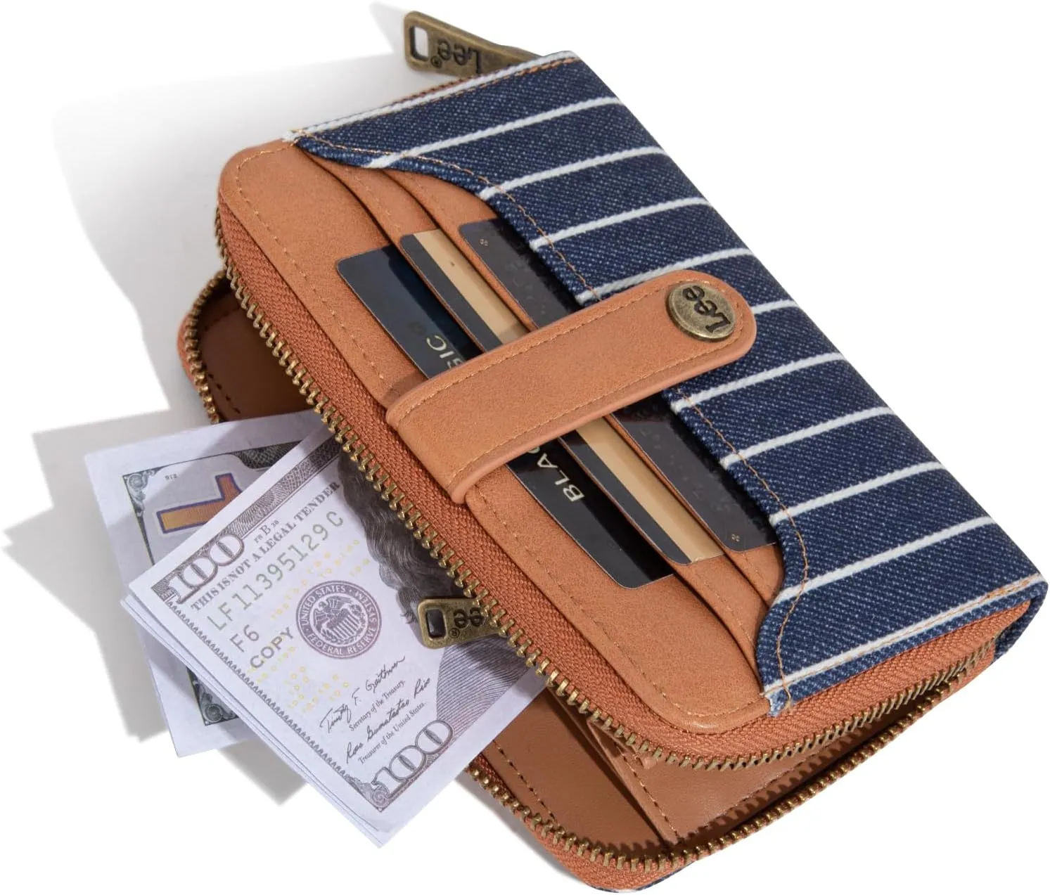 Montana West x Lee Credit Card Holder Wallet for Women Small Credit Card Case with RFID Blocking Zipper Coin Pouch Compact & Easy to Carry
