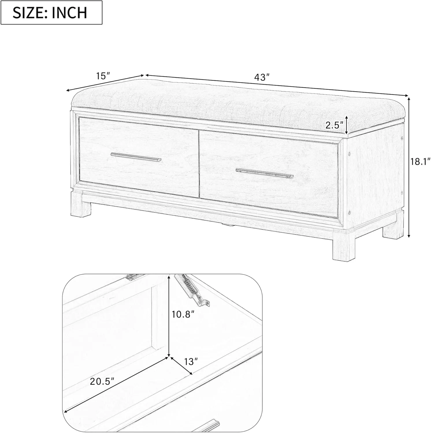 Montary Vintage Shoe Storage Bench with Hidden Compartment & Removable Cushion, Upholstered Entryway Bench for Living Room, Hallway, Bedroom, Solid Wood Shoe Cabinet with Lift Top,Natural