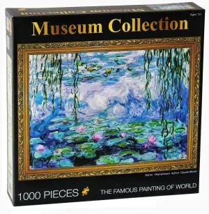 Moruska Water Lilies by Claude Monet Jigsaw Puzzle 1000 Piece Art Puzzles for Adults Museum Collection Famous Paintings