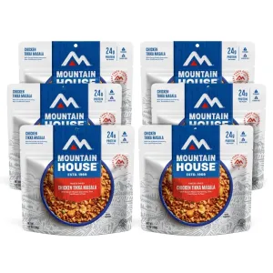 Mountain House Chicken Tikka Masala | Freeze Dried Backpacking & Camping Food | Gluten-Free | 6-Pack