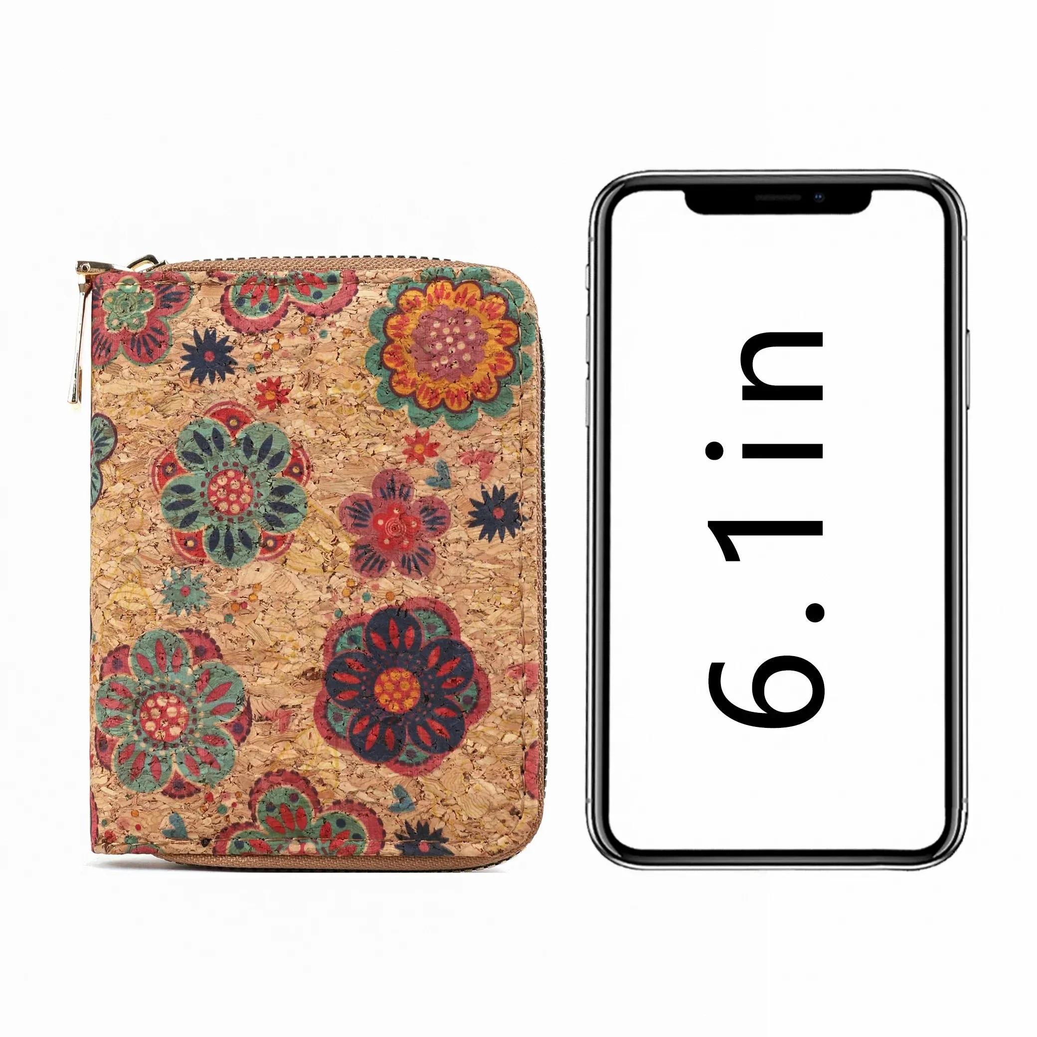 Multifunctional Bohemian style short women's wallet wood grain multi card slot wallet large capacity portable car