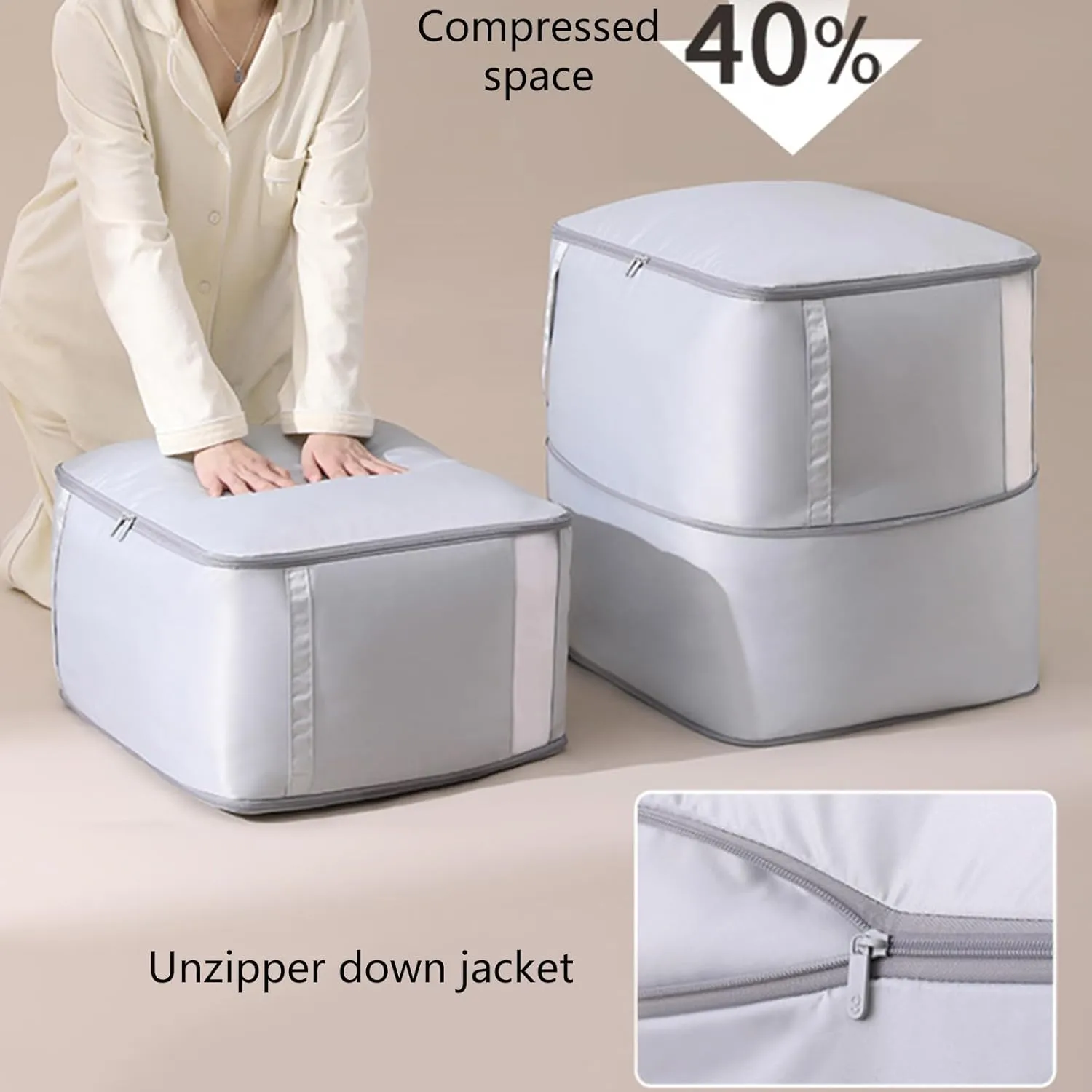 Multipurpose Bedding Storage Solution Easy To Use Bedding Compression Storage Container Portable Quilt Storage Holder