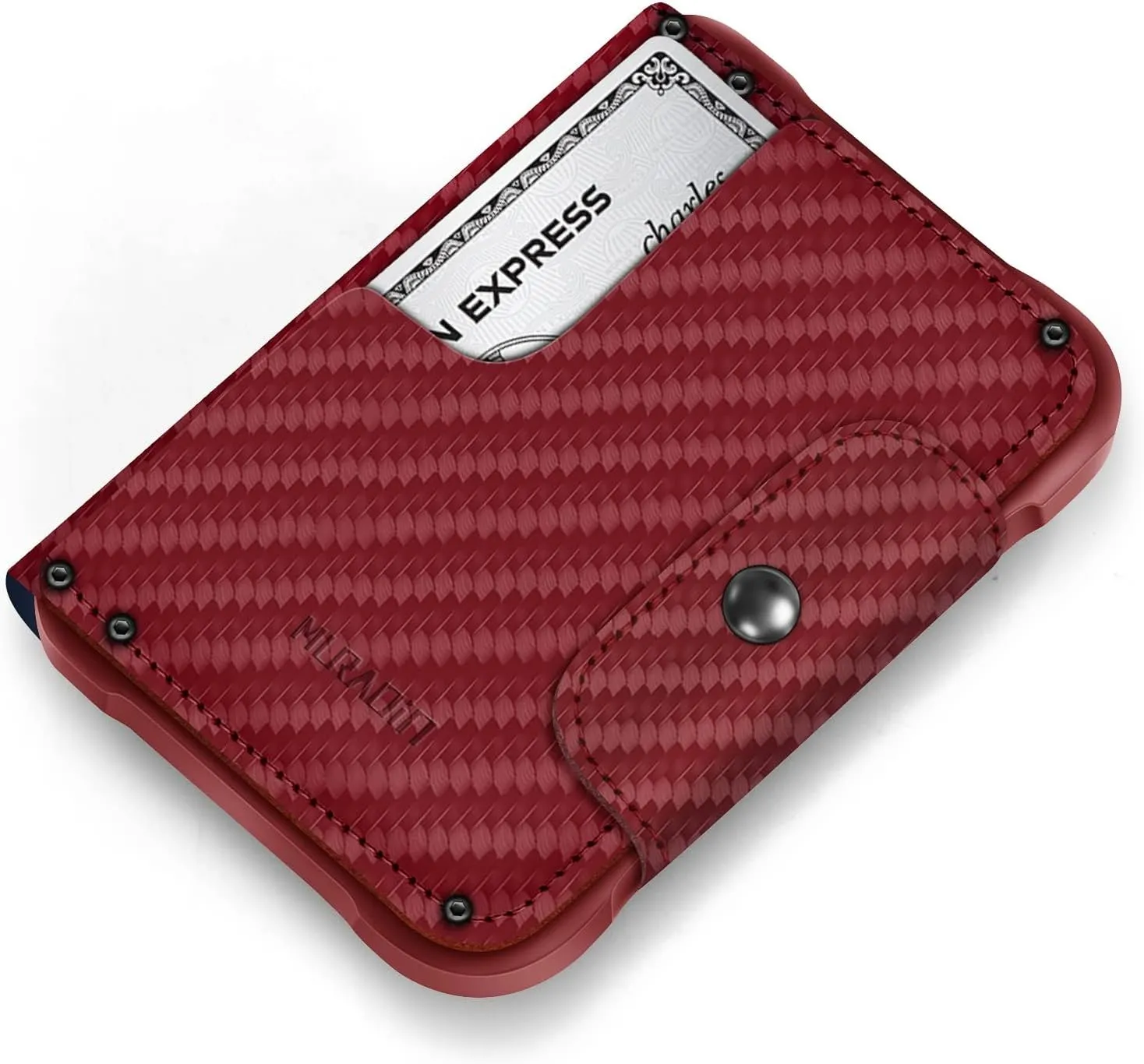 MURADIN Minimalist Slim Business Bifold Wallet for Men - Tactical Front Pocket Wallet with RFID Protection and Secure Card Holder