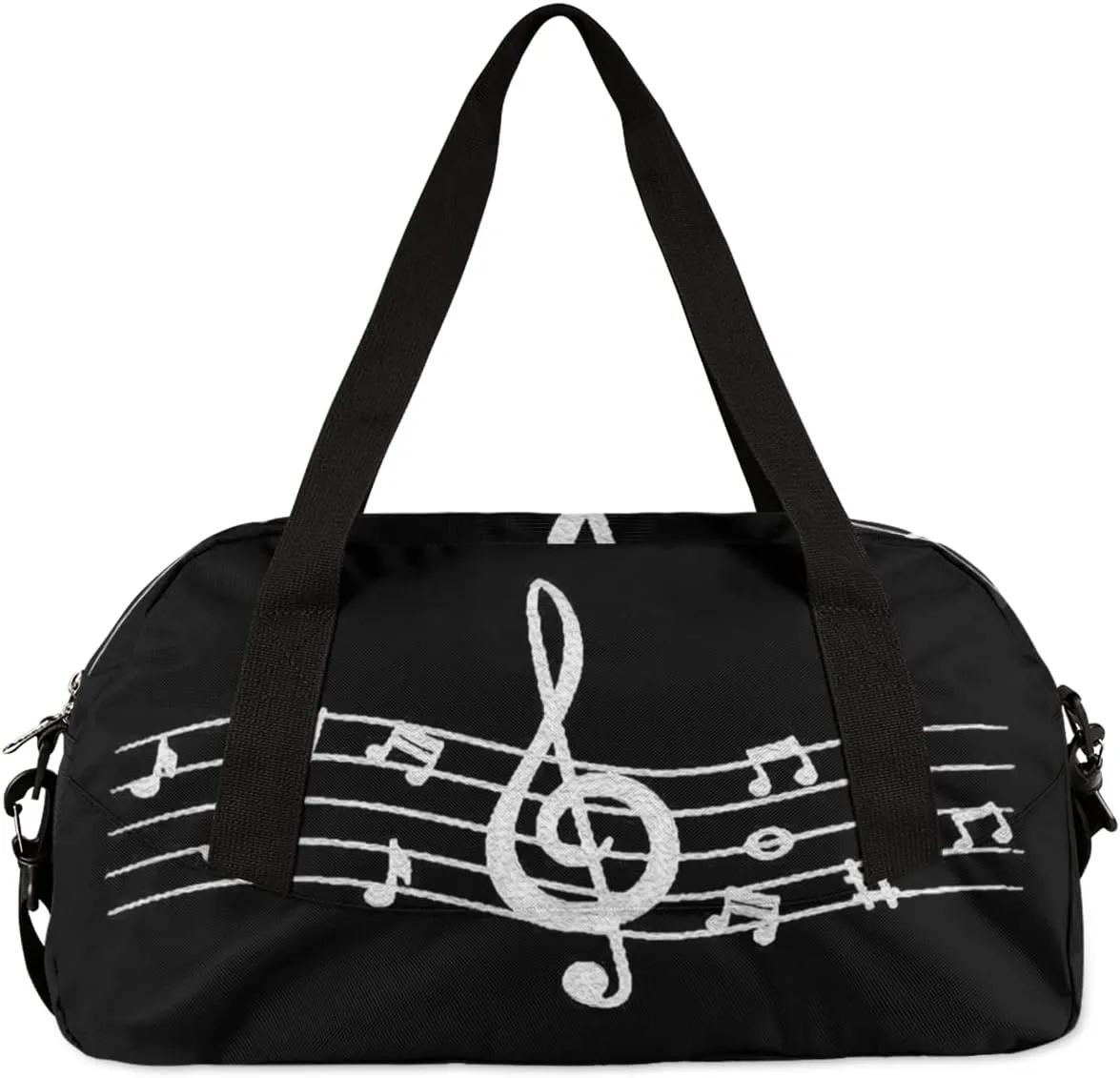Music Notes Kids Duffel Bag for Girls Boys Teens, Note Oil Painting Dance Bag Overnight Small Duffel Bag Carry On Weekend Sports Gym Travel Bag for School Practice Gymnastics Ballet