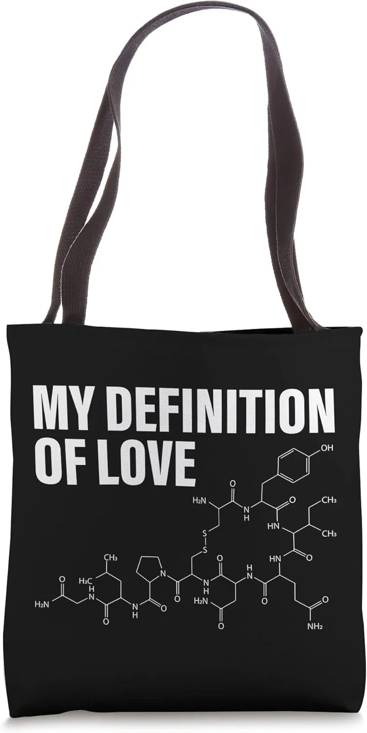My Definition Of Love Coffee Molecule Chemistry Student Tote Bag