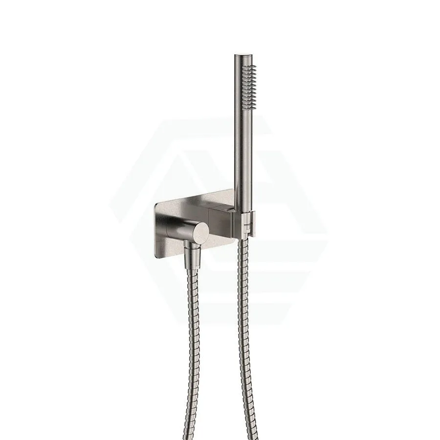 N#1(Nickel) Isabella Brushed Nickel Hand Shower with Soft Square Plate