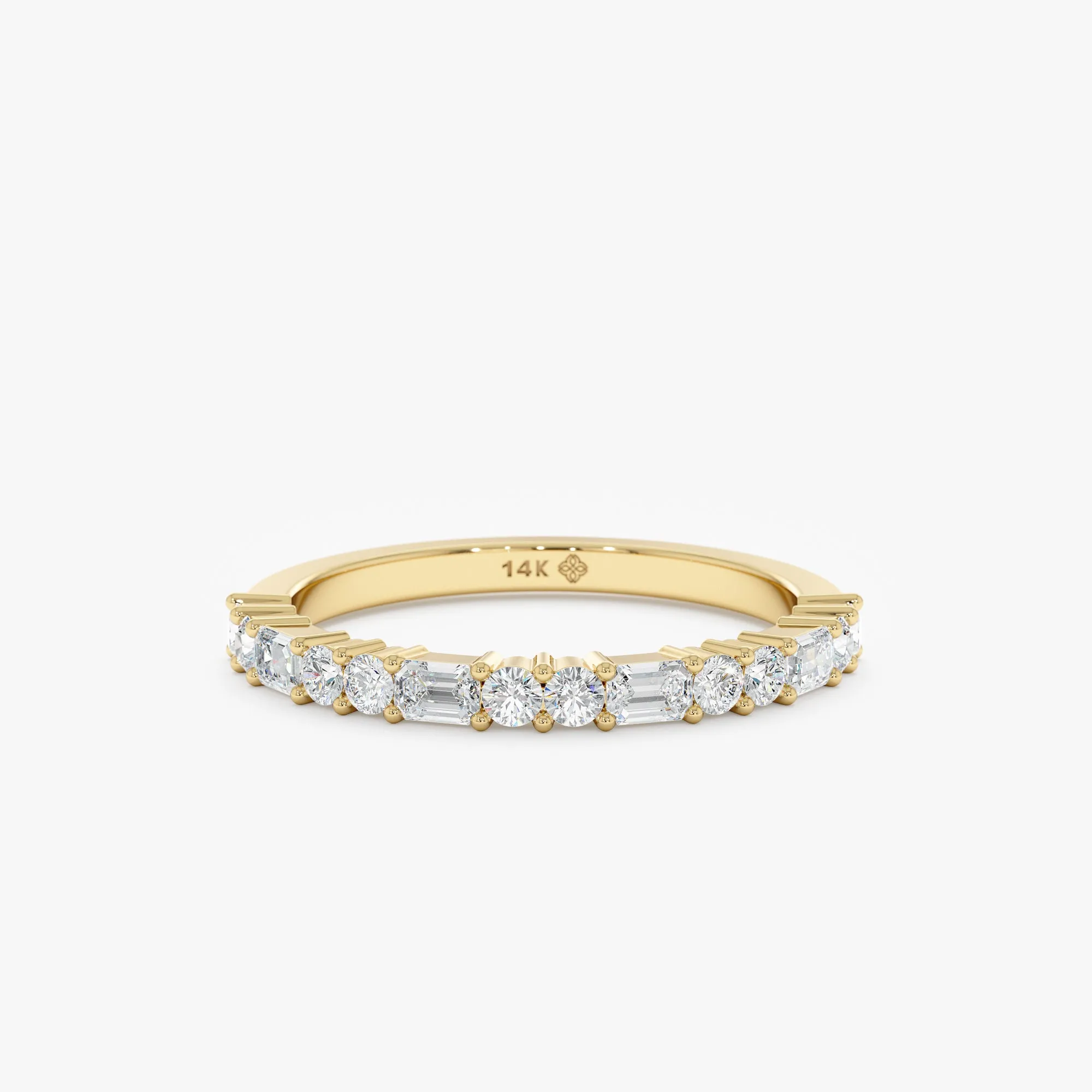 Natural Diamond Half Eternity Ring, Cora