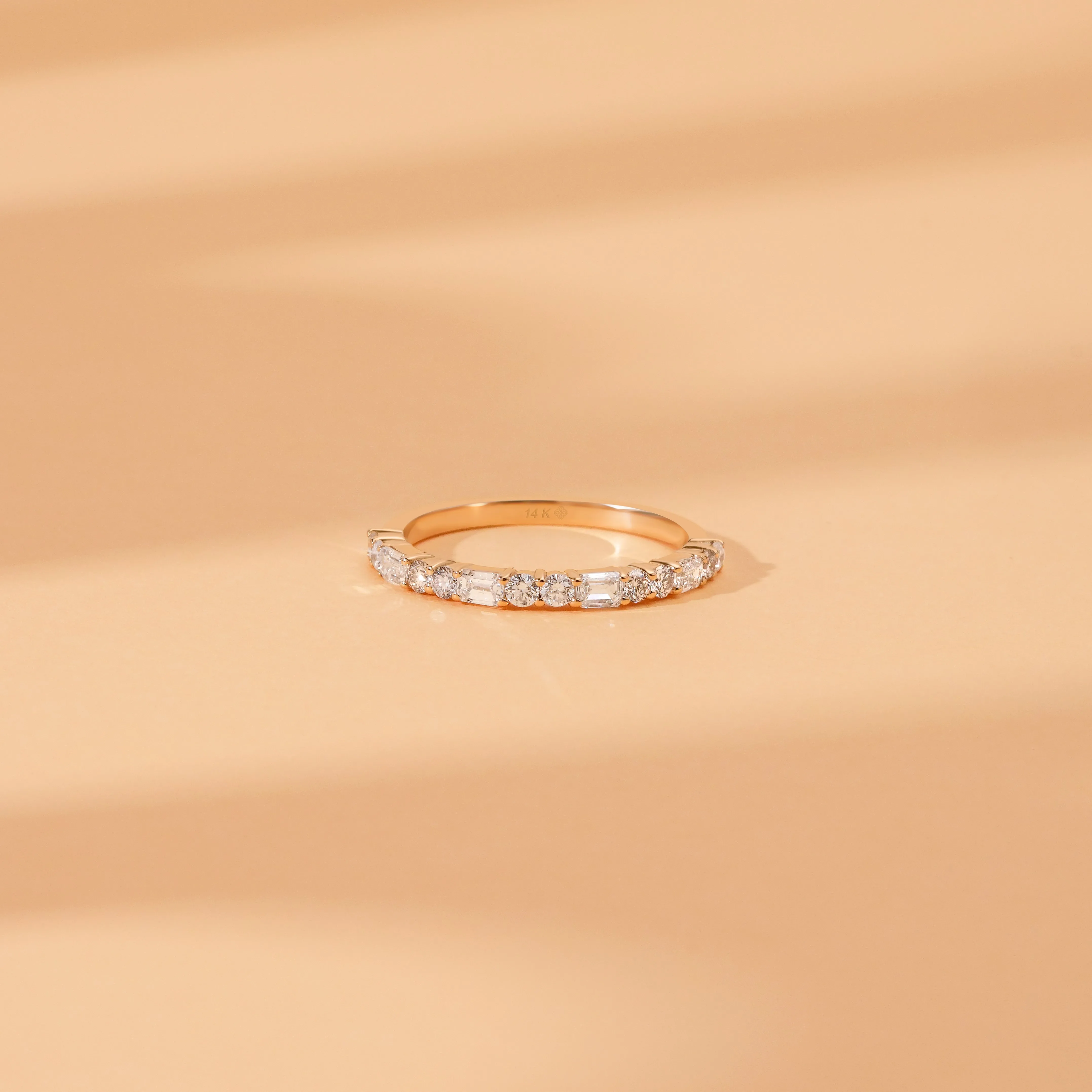Natural Diamond Half Eternity Ring, Cora