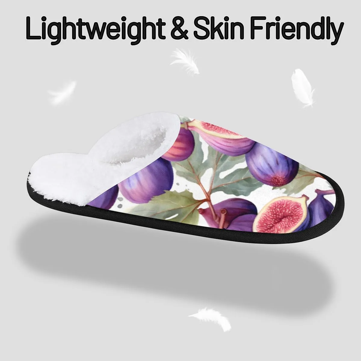 Nectarines Women's Indoor Bedroom Slippers Soft Fuzzy Slip On House Slippers for Winter Bedroom Outdoor