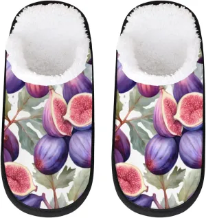 Nectarines Women's Indoor Bedroom Slippers Soft Fuzzy Slip On House Slippers for Winter Bedroom Outdoor
