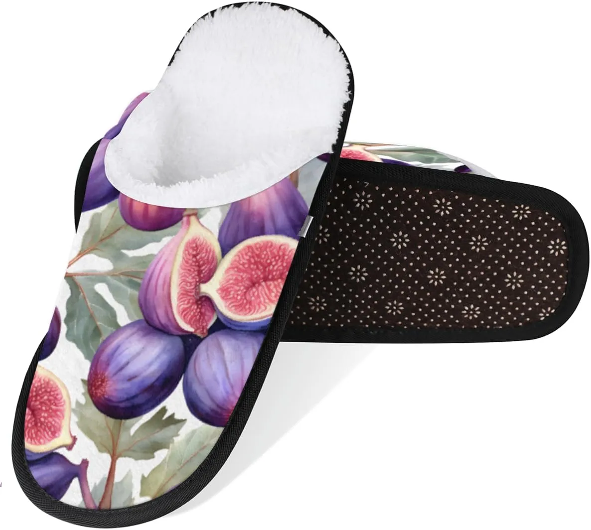 Nectarines Women's Indoor Bedroom Slippers Soft Fuzzy Slip On House Slippers for Winter Bedroom Outdoor