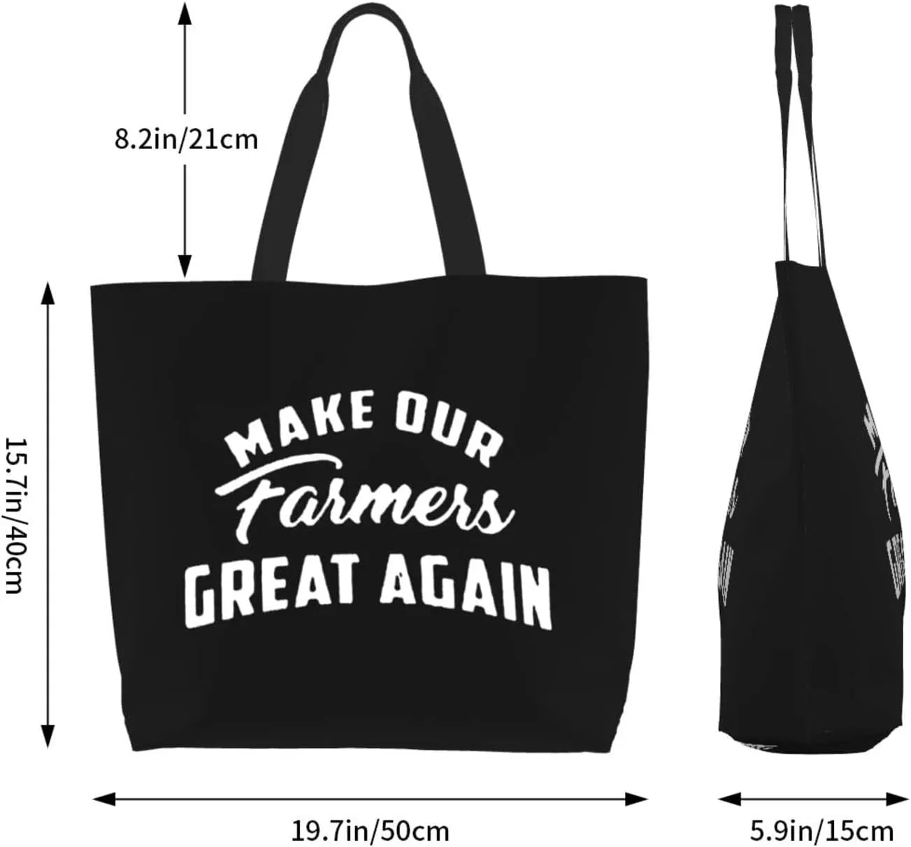 Needs Farmers Flag Make Farmers Great Again Women'S Lightweight Canvas Handbag Reusable Shopping Bag